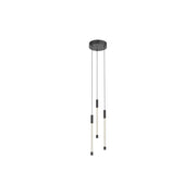 Kuzco Motif 13" LED Multi Pendant, Black/Clear Glass - MP75213-BK-UNV