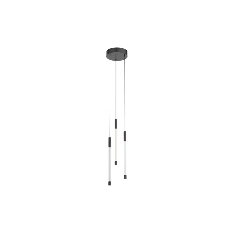 Kuzco Motif 13" LED Multi Pendant, Black/Clear Glass - MP75213-BK-UNV