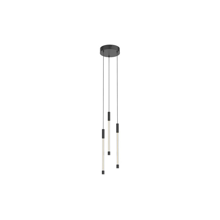 Kuzco Motif 13" LED Multi Pendant, Black/Clear Glass - MP75213-BK-UNV