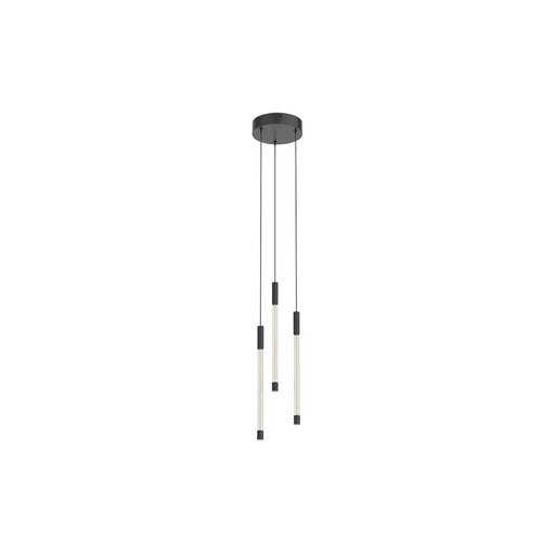 Kuzco Motif 13" LED Multi Pendant, Black/Clear Glass