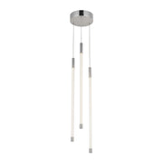 Kuzco Motif 21in 1-Light LED Multi Pendant | Chrome Aluminum and Clear Glass | Dining Room & Living Room | 20.62 x 5.5 in | Model MP75221-CH