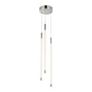 Kuzco Motif 21in 1-Light LED Multi Pendant | Chrome Aluminum and Clear Glass | Dining Room & Living Room | 20.62 x 5.5 in | Model MP75221-CH