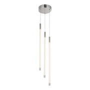 Kuzco Motif 21in 1-Light LED Multi Pendant | Chrome Aluminum and Clear Glass | Dining Room & Living Room | 20.62 x 5.5 in | Model MP75221-CH