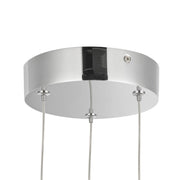 Kuzco Motif 21in 1-Light LED Multi Pendant | Chrome Aluminum and Clear Glass | Dining Room & Living Room | 20.62 x 5.5 in | Model MP75221-CH