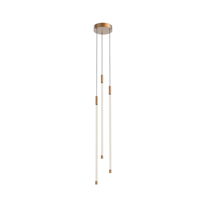 Kuzco Motif 27" LED Multi Pendant, Brushed Gold/Clear Glass - MP75227-BG-UNV
