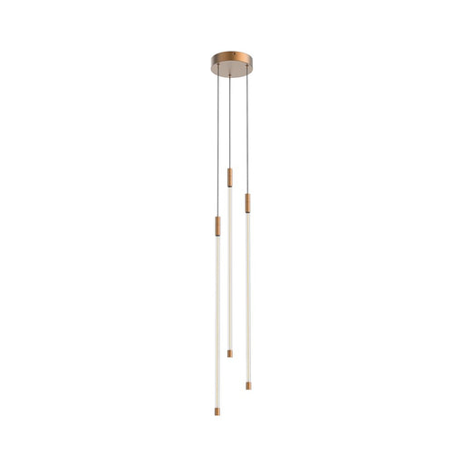 Kuzco Motif 27" LED Multi Pendant, Brushed Gold/Clear Glass - MP75227-BG-UNV