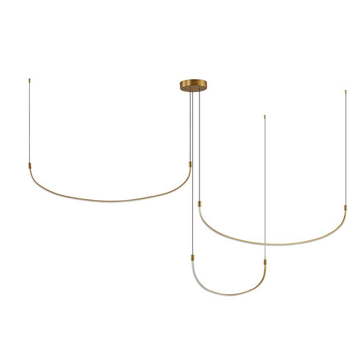 Kuzco Talis 70" LED Multi Pendant, Brushed Gold