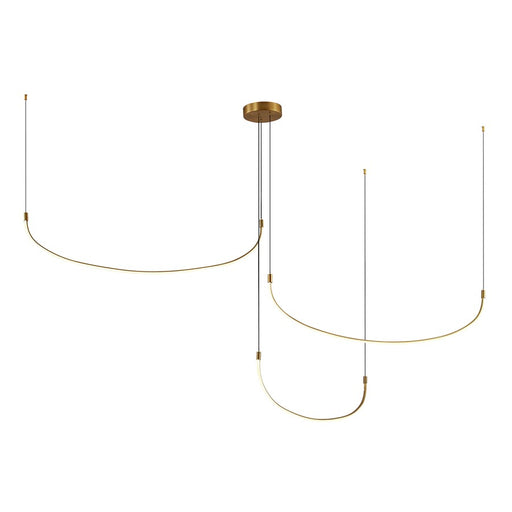 Kuzco Talis 90" LED Multi Pendant, Brushed Gold - MP89390-BG-UNV