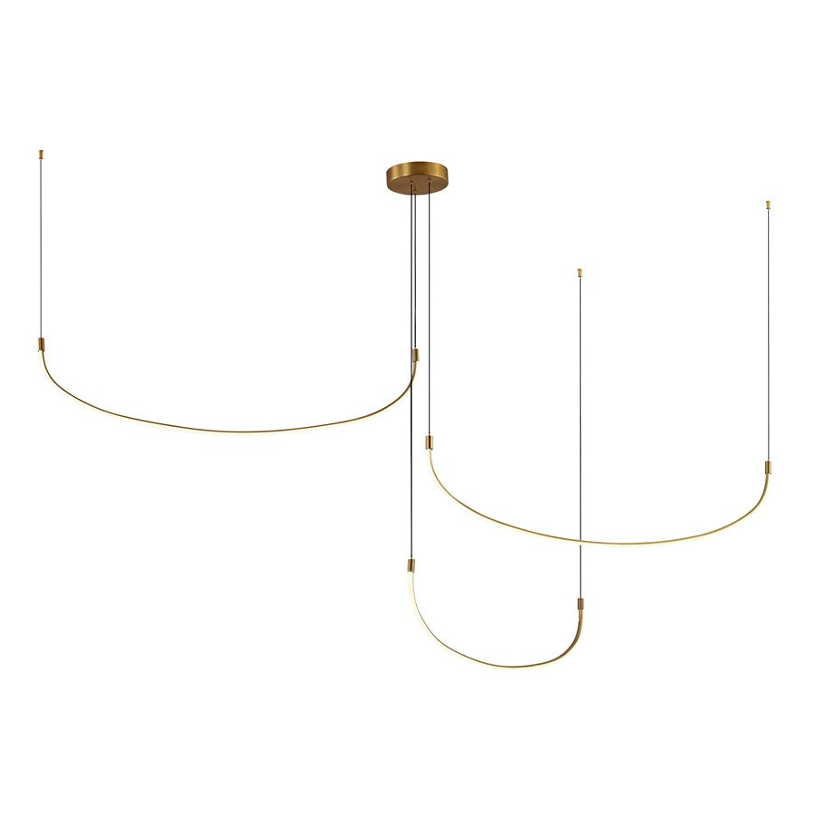Kuzco Talis 90" LED Multi Pendant, Brushed Gold - MP89390-BG-UNV