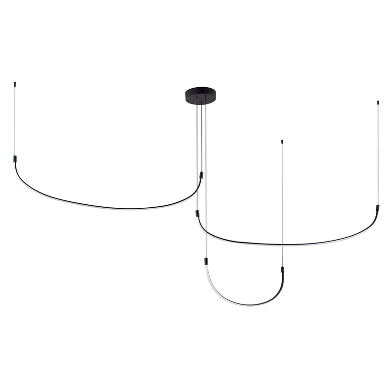 Kuzco Talis 90" LED Multi Pendant, Black - MP89390-BK-UNV