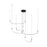 Kuzco Talis 70" LED Multi Pendant/80W, Black