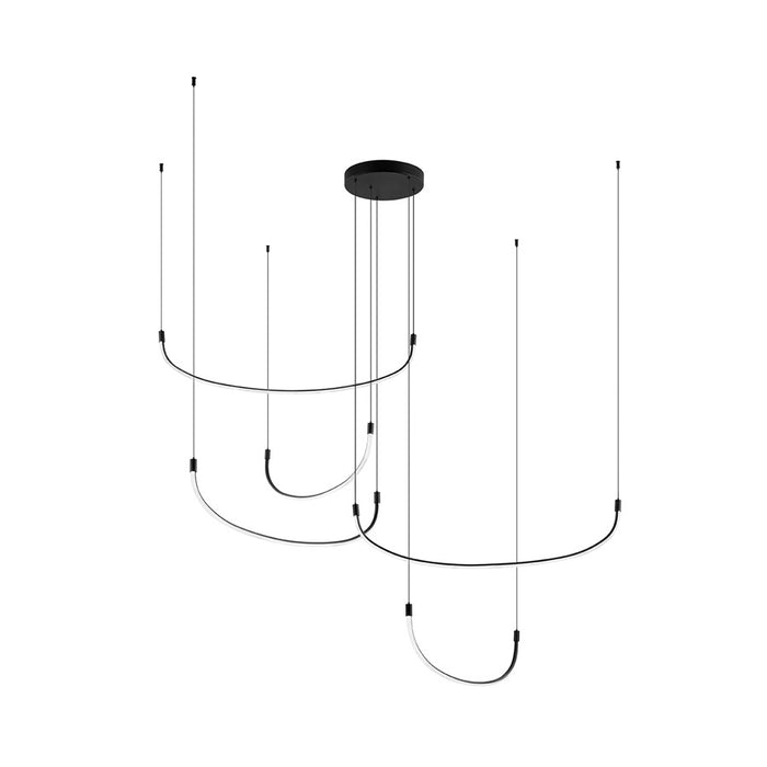 Kuzco Talis 70" LED Multi Pendant/80W, Black
