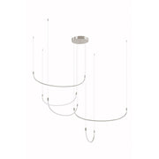 Kuzco Talis 70in LED Multi Pendant | Brushed Nickel Aluminum | Living Room & Dining Room | 6960lm 3000K 90CRI Dimmable | Model MP89570-BN