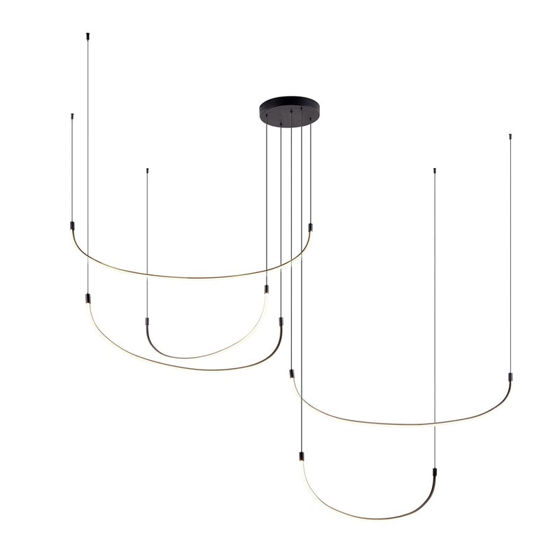 Kuzco Talis 90" LED Multi Pendant/118W, Black - MP89590-BK-UNV