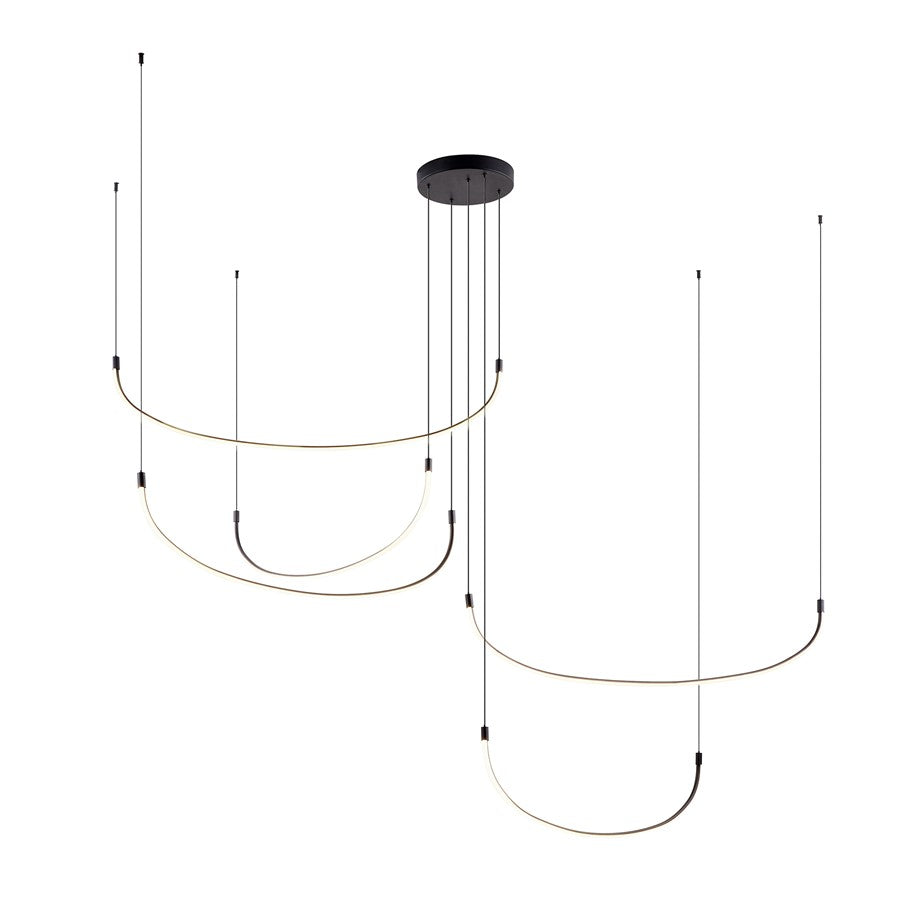 Kuzco Talis 90" LED Multi Pendant/118W, Black - MP89590-BK-UNV