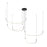Kuzco Talis 90" LED Multi Pendant/118W, Black