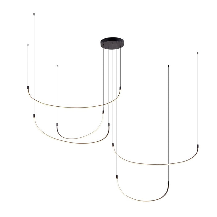 Kuzco Talis 90" LED Multi Pendant/118W, Black