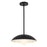 Kuzco Umbra 14" Blk Pendant, Blk/Opal Glass - PD10814-BK-OP