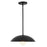 Kuzco Umbra 14" Black Pendant, Black/Opal Glass