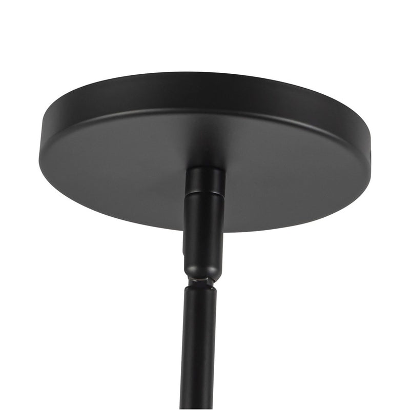 Kuzco Umbra 14" Black Pendant, Black/Opal Glass