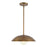 Kuzco Umbra 14" Brass Pendant, Vintage Brass/Opal Glass