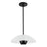 Kuzco Umbra 14" Black Pendant, Opal Glass/Blk