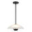 Kuzco Umbra 14" Black Pendant, Opal Glass/Blk