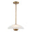 Kuzco Umbra 14" Brass Pendant, Opal Glass/Vintage Brass