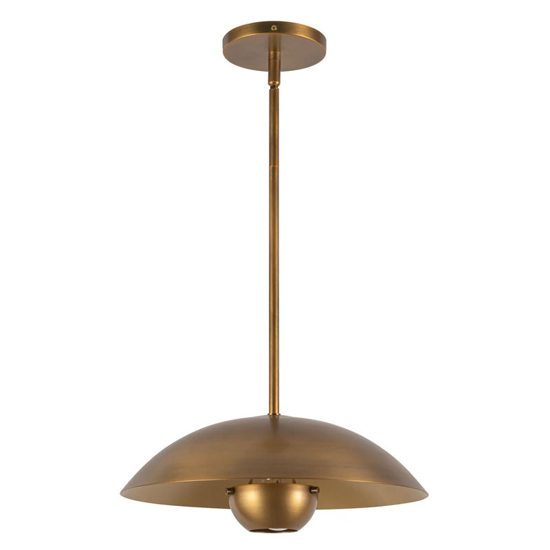 Kuzco Umbra 14" Brass Pendant, Vintage Brass