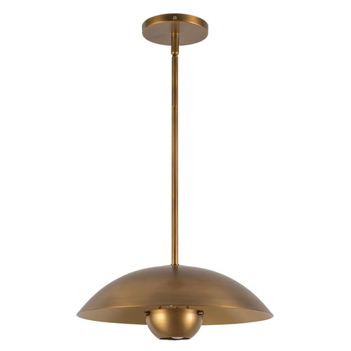 Kuzco Umbra 14" Brass Pendant, Vintage Brass