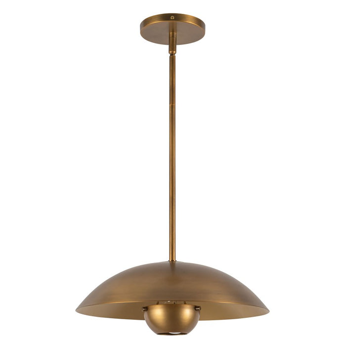 Kuzco Umbra 14" Brass Pendant, Vintage Brass