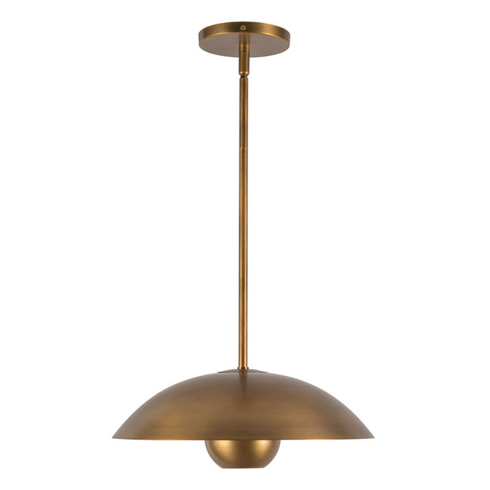 Kuzco Umbra 14" Brass Pendant, Vintage Brass