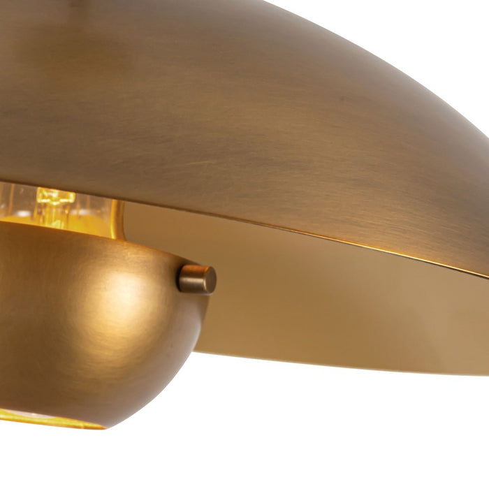 Kuzco Umbra 14" Brass Pendant, Vintage Brass
