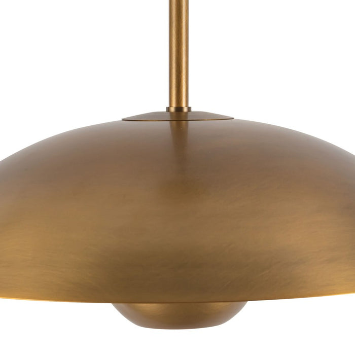 Kuzco Umbra 14" Brass Pendant, Vintage Brass