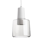 Kuzco Samson 6in 1-Light LED Pendant | Clear Glass and Frosted Acrylic Diffuser | Kitchen Island & Dining Room | 8.88 x 5.88 in | Model PD12506-CL
