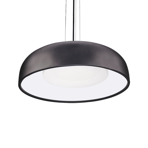 Kuzco Beacon 20in 1-Light LED Pendant | Modern Black Steel and Opal Glass | Kitchen Island & Dining Room | 1600lm 3000K-5000K | Model PD13120-BK
