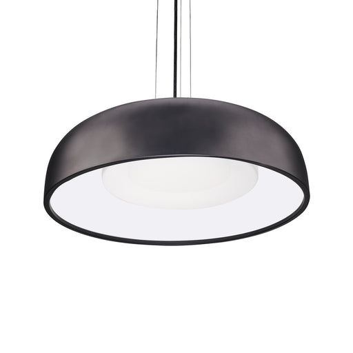 Kuzco Beacon 20in 1-Light LED Pendant | Modern Black Steel and Opal Glass | Kitchen Island & Dining Room | 1600lm, 5CCT | Model PD13120-BK-5CCT