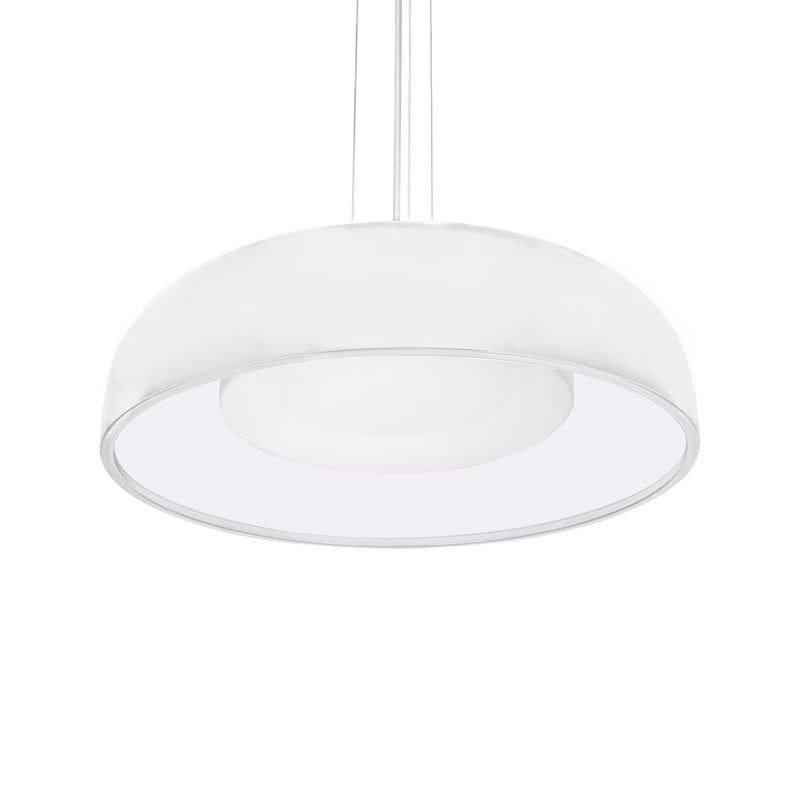 Kuzco Beacon 20in 1-Light LED Pendant | Modern White Steel and Opal Glass | Kitchen Island & Dining Room | 1600lm 5CCT 90CRI | Model PD13120-WH