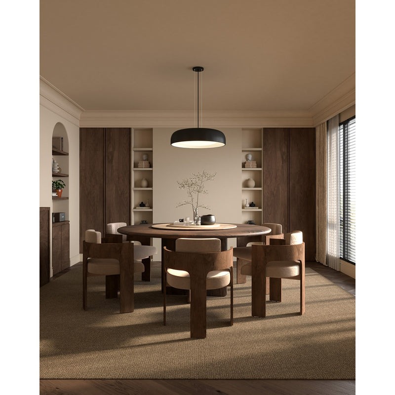 Kuzco Beacon 24in LED Pendant | Black Steel and Opal Glass | Kitchen Island & Dining Room | 24 x 5.88 in | Model PD13124-BK