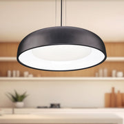 Kuzco Beacon 24in LED Pendant | Black Steel and Opal Glass | Kitchen Island & Dining Room | 24 x 5.88 in | Model PD13124-BK