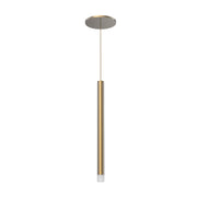Kuzco Elixir 15in LED Pendant | Minimal Brushed Gold and Acrylic with Sandblasted Interior | Kitchen Island & Dining Room | Model PD15415-BG