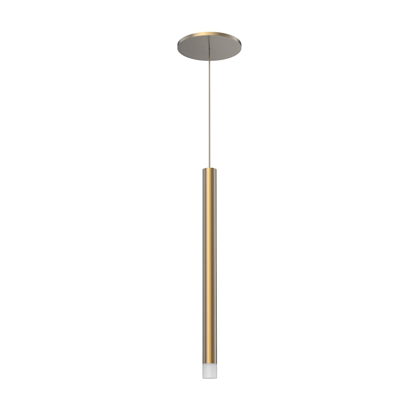 Kuzco Elixir 15in LED Pendant | Minimal Brushed Gold and Acrylic with Sandblasted Interior | Kitchen Island & Dining Room | Model PD15415-BG