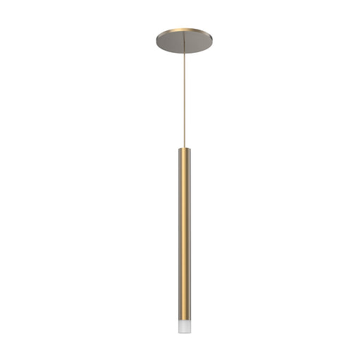 Kuzco Elixir 15in LED Pendant | Minimal Brushed Gold and Acrylic with Sandblasted Interior | Kitchen Island & Dining Room | Model PD15415-BG