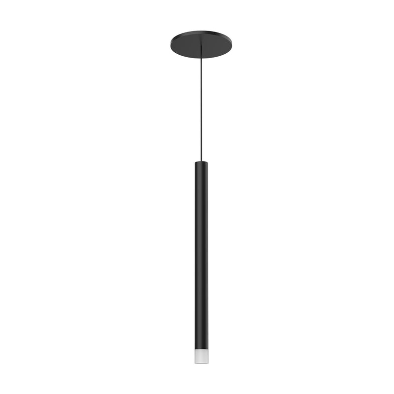 Kuzco Elixir 15in LED Pendant | Modern Black Acrylic with Sandblasted Interior | Dining Room & Kitchen Island | 14.75 x 1 in | Model PD15415-BK