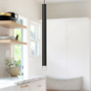 Kuzco Elixir 15in LED Pendant | Modern Black Acrylic with Sandblasted Interior | Dining Room & Kitchen Island | 14.75 x 1 in | Model PD15415-BK