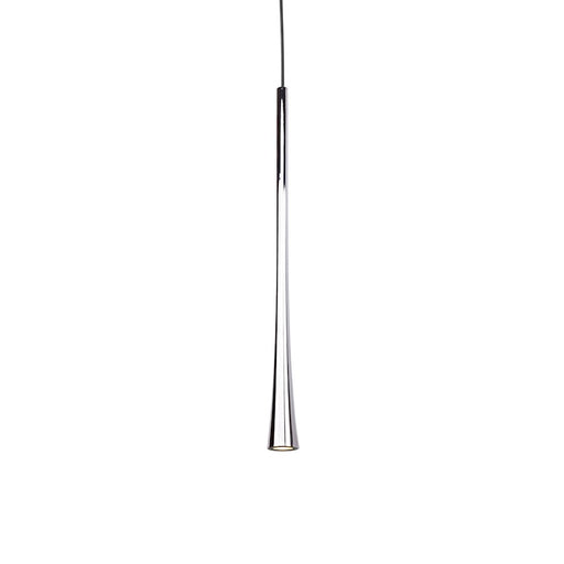 Kuzco Taper 16in LED Pendant | Chrome and Acrylic Lens | Kitchen Island & Dining Room | 510lm 3000K 90CRI Dimmable | Model PD15816-CH