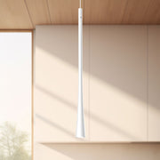 Kuzco Taper 16in 1-Light LED Pendant | Minimalist White Aluminum and Acrylic Lens | Kitchen Island & Dining Room | 16 x 1.25 in | Model PD15816-WH