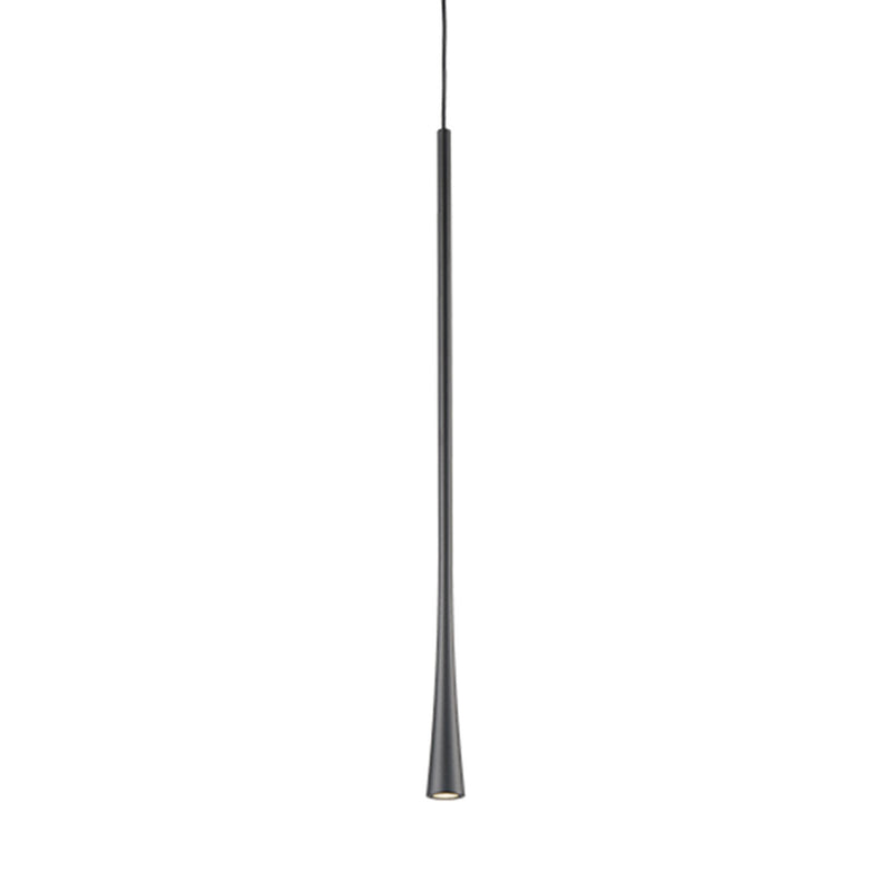 Kuzco Taper 24in LED Pendant | Modern Black and Acrylic Lens | Kitchen Island & Dining Room | 510lm, 3000K, Dimmable | Model PD15824-BK