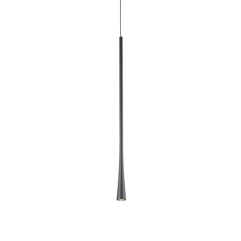Kuzco Taper 24in LED Pendant | Modern Black and Acrylic Lens | Kitchen Island & Dining Room | 510lm, 3000K, Dimmable | Model PD15824-BK