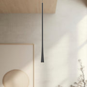 Kuzco Taper 24in LED Pendant | Modern Black and Acrylic Lens | Kitchen Island & Dining Room | 510lm, 3000K, Dimmable | Model PD15824-BK